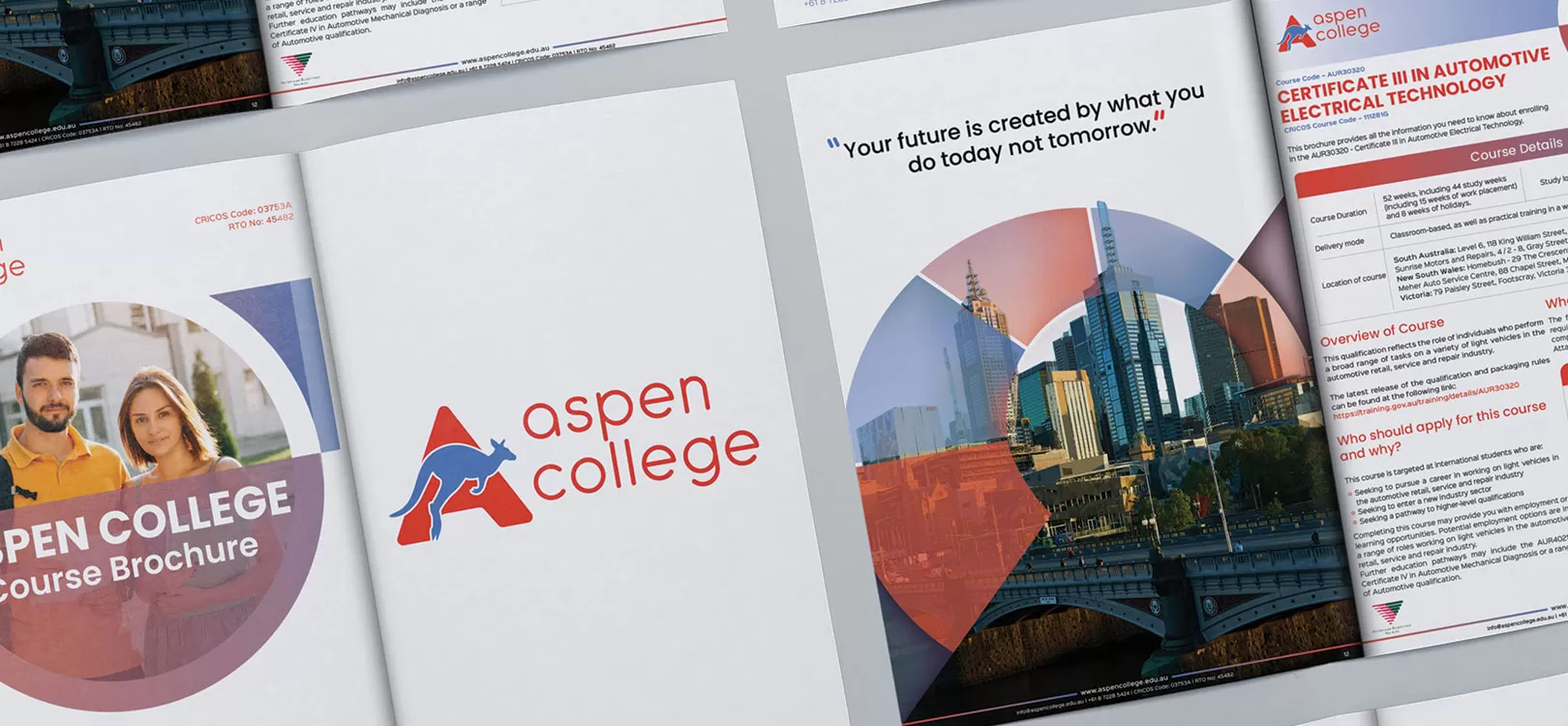 Aspen College student handbook design case study by Go Click On, an Australian education design agency