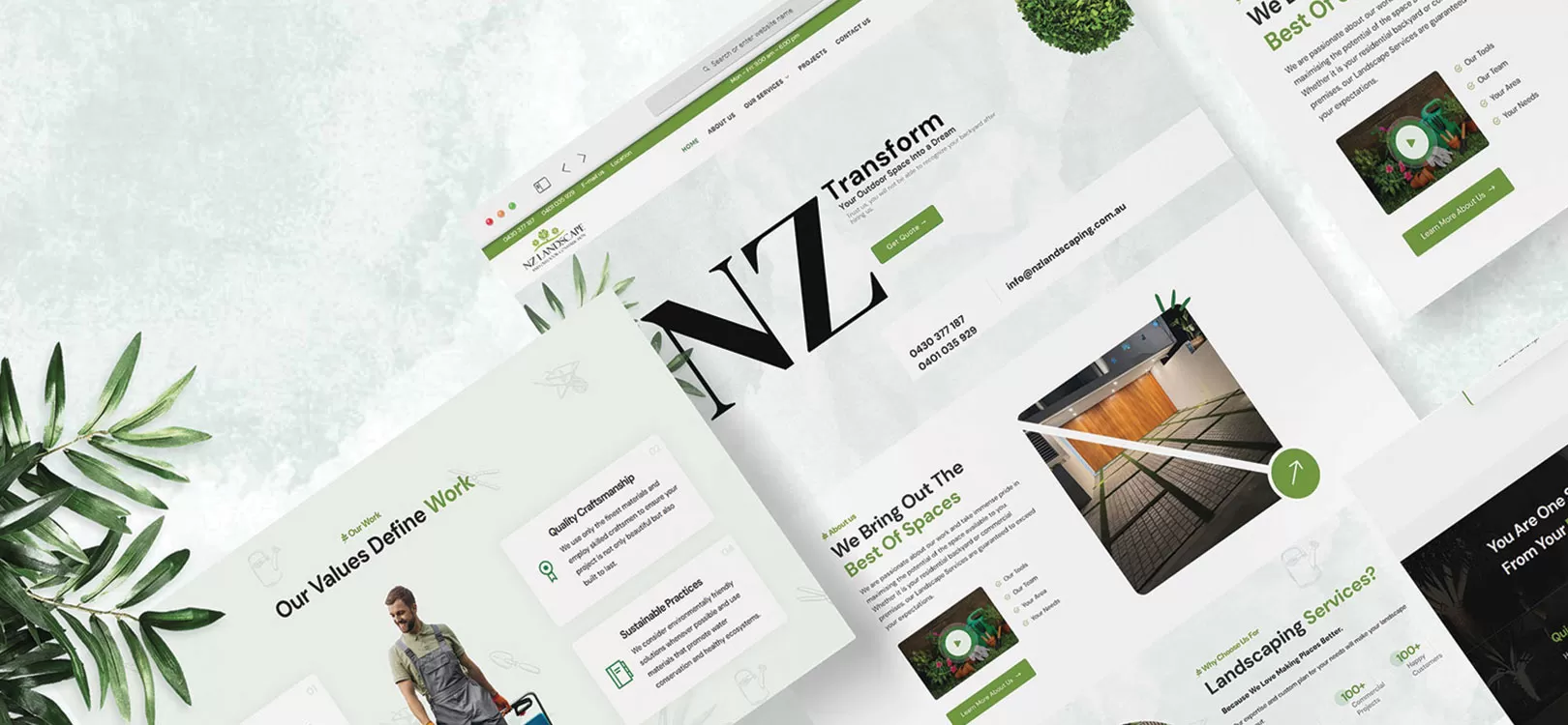 NZ Landscape website design case study for a landscaping company by Go Click On, Australia