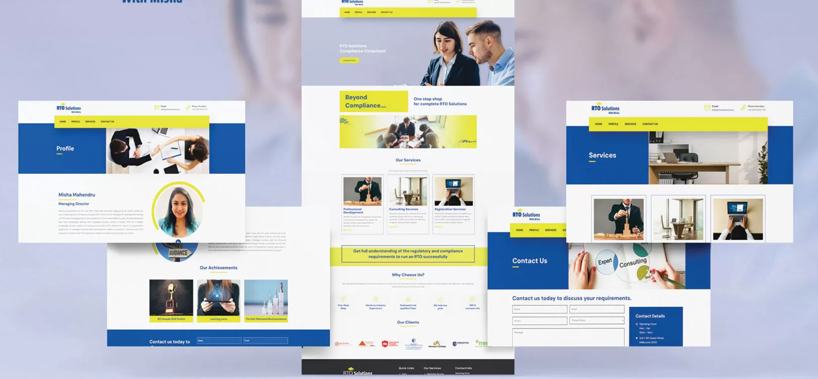 RTO Solutions with Misha website design case study by Go Click On, Melbourne web designers for RTOs