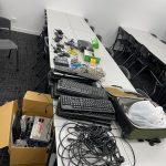 48-port PoE switch powering AIAT access points and cameras, installed by Go Click On Melbourne